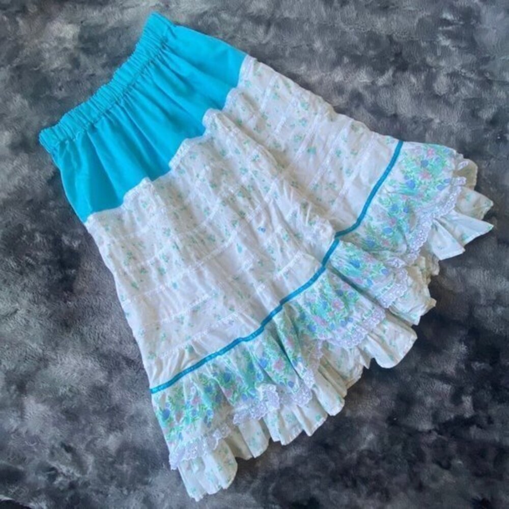 VTG Handmade Prairie Ruffle Skirt